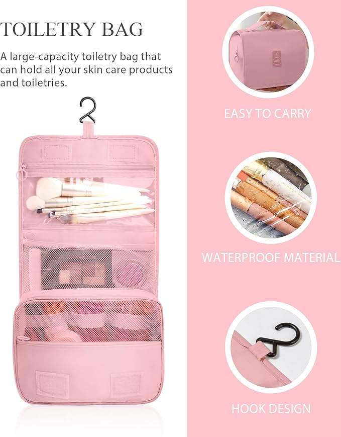 Packing Cubes 10 PCS, Mesh Breathable Luggage Organizers Bags, Packing Organizers, Durable Travel Essentials Bags Set, Travel Packing Organizers,Pink