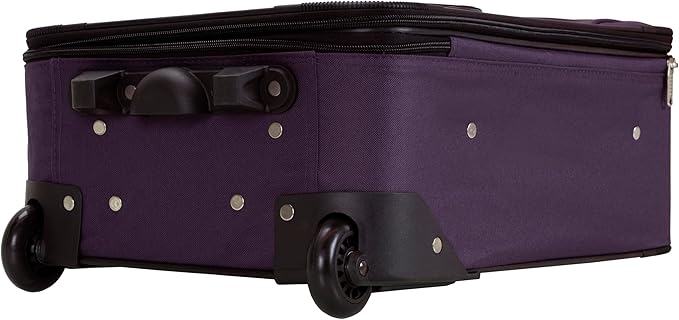 Rockland Fashion Expandable Softside Upright Luggage Set, Purple, 2-Piece (14/19)