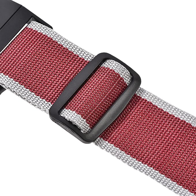 uxcell Luggage Straps Suitcase Belts with Buckle, Combination Lock, 2Mx5cm Adjustable PP Travel Packing Accessories, Red Gray 4Pcs