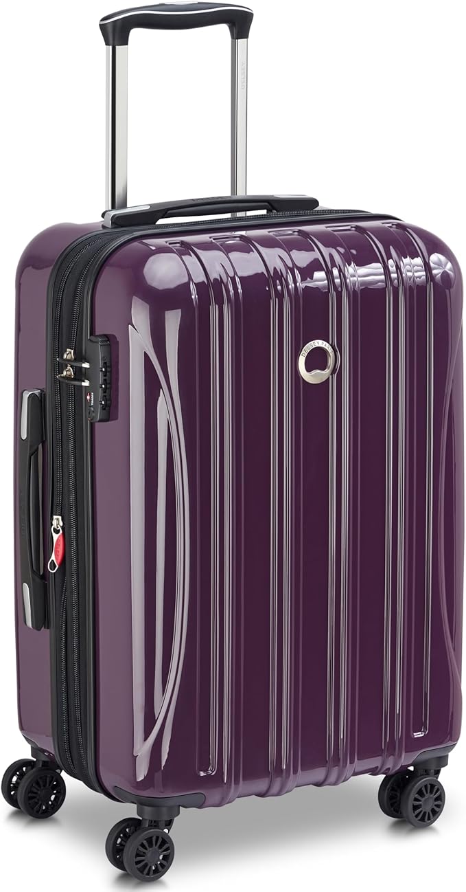 DELSEY PARIS Helium Aero Hardside Expandable Luggage with Spinner Wheels, Plum, 2-Piece Set (21/24)