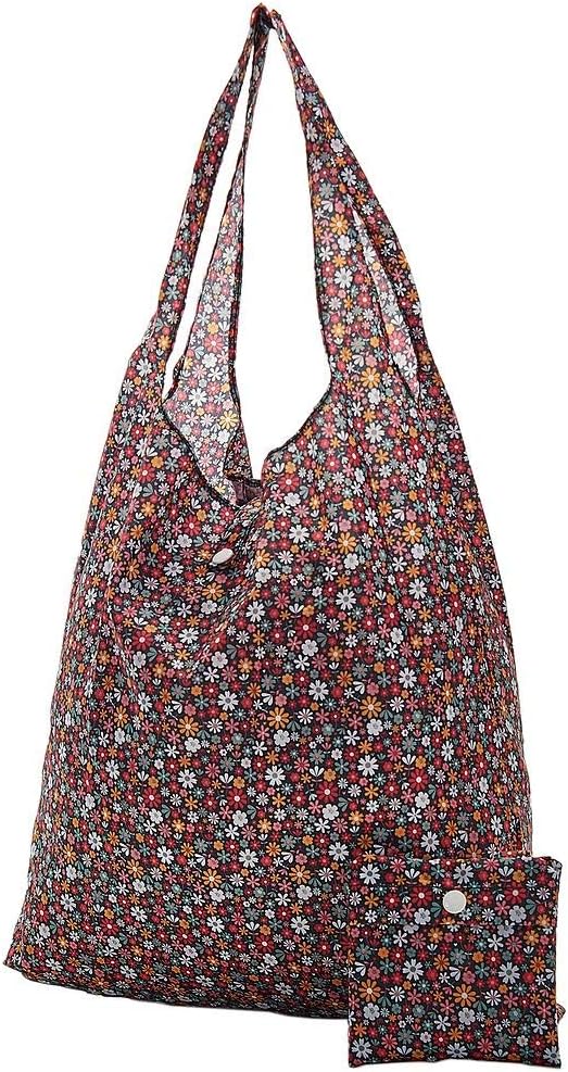 ECO CHIC Foldable Reusable Grocery Bags - Lightweight, Recycled & Reusable Shopping Bag - Waterproof Packable Tote