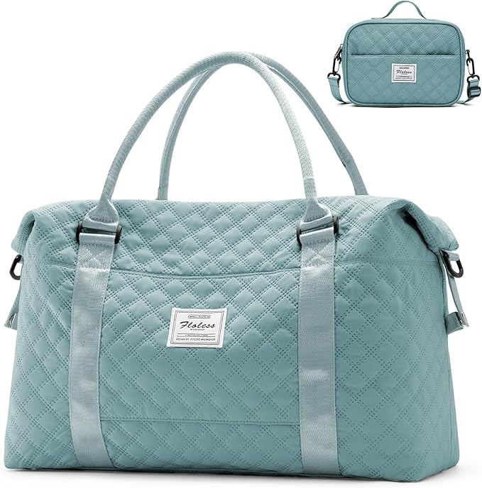 HYC00 Travel Duffel Bag,Carry-on Overnight Weekender Bags for Women,Sports Tote Gym Bag with Wet Pocket
