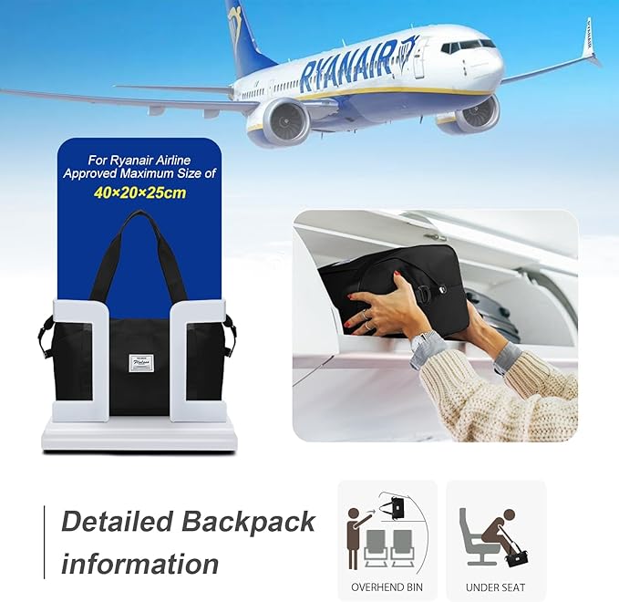 Travel Duffel Bag, Sports Tote Gym Bag, Shoulder Weekender Overnight Bag for Women