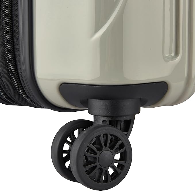 DELSEY PARIS Helium Aero Hardside Expandable Luggage with Spinner Wheels, Latte, Checked-Large 28 Inch