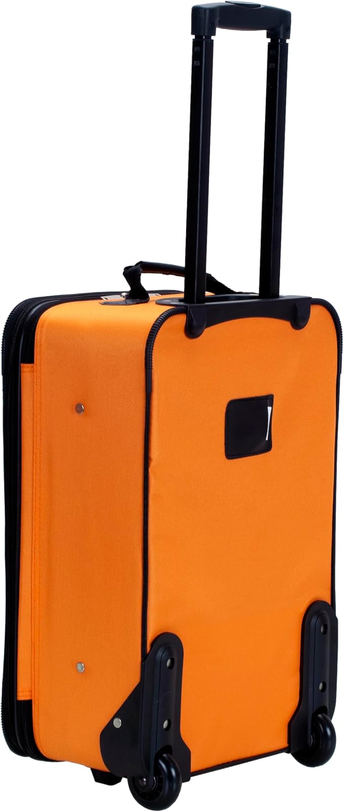 Rockland Fashion Softside Upright Luggage Set,Expandable, Orange, 2-Piece (14/19)