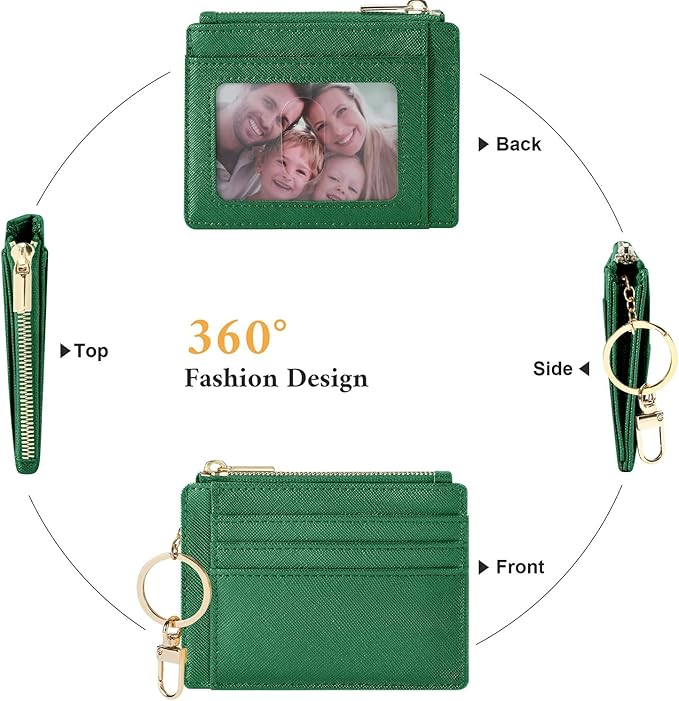 Sodsay Card Case Slim Front Pocket Wallet for Women Credit Card Holder with Keychain | Slim, Front Pocket, Credit Card Holder, with Keychain