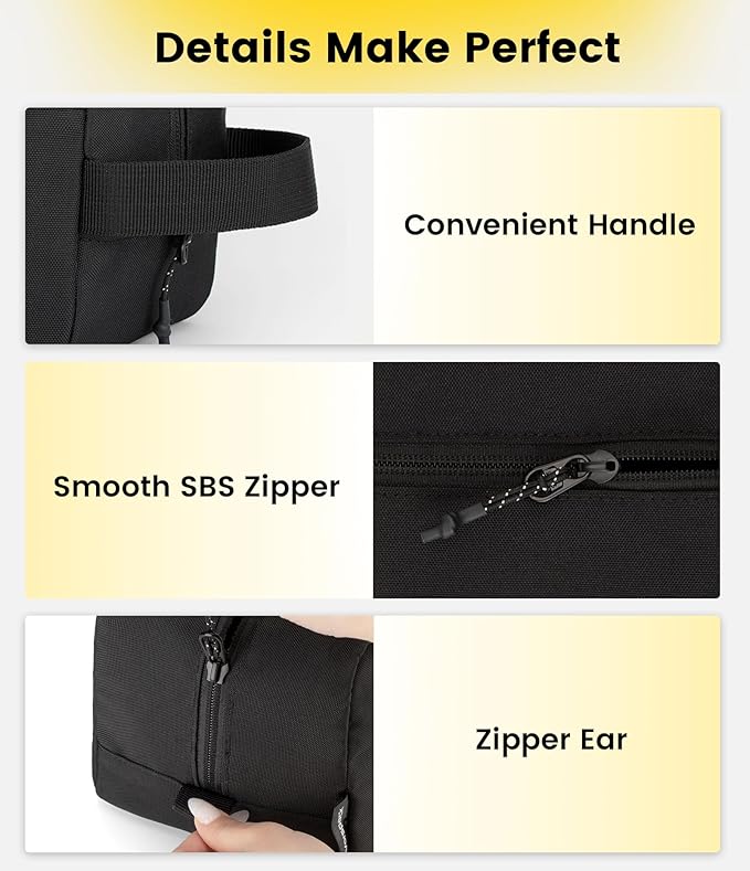Vorspack Travel Toiletry Bag for Men - Hanging Toiletries Bag Water Resistant Travel Bag for Toiletries Accessories