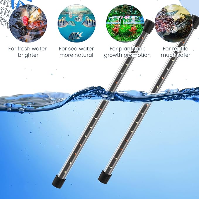 Sieral Aquarium Lids Polycarbonate Canopy with LED Light 19.37 x 9.37 x 0.12 Inch for 10/20 Gallon Without Center Brace Aquariums Cover Fish Tank Lid with a Hook Knife, Clear