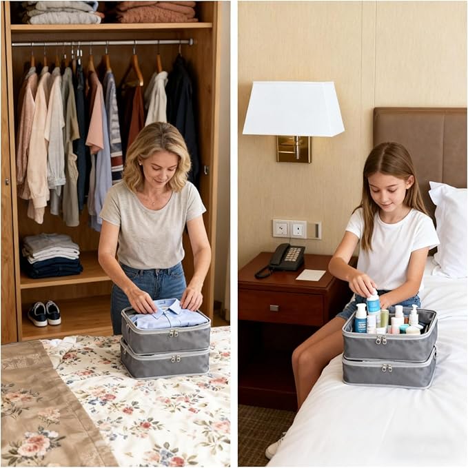 Packing Cubes for 19" Suitcase Travel Luggage Organizers - Travel Organizer Bags Luggage Clothes Accessories Storage Carry on Suitcase Packing Pouches Bag For Men Women Kids 1/2X3PACK