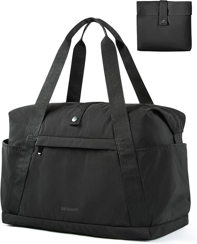 BAGSMART Personal Item Travel Bag For Spirit Airlines, 23L Lightweight Gym Bag for Women Foldable Duffle Bag Weekender Overnight Bag for Travel, Gym