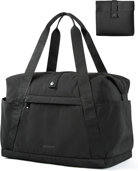 BAGSMART Personal Item Travel Bag For Spirit Airlines, 23L Lightweight Gym Bag for Women Foldable Duffle Bag Weekender Overnight Bag for Travel, Gym