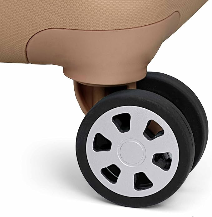 Traveler's Choice Pagosa Hardshell Expandable Luggage with Spinner Wheels, Latte Beige, 22-Inch Carry-on