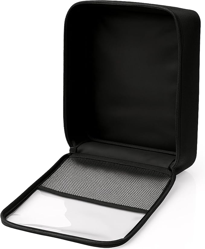 Travel Shoe Bag with Mesh Pocket – Shoe Packing Bags for Travel Women, Moms & Nurses – Water-Resistant Shoe Organizer with Clear Lid for Luggage or Gym