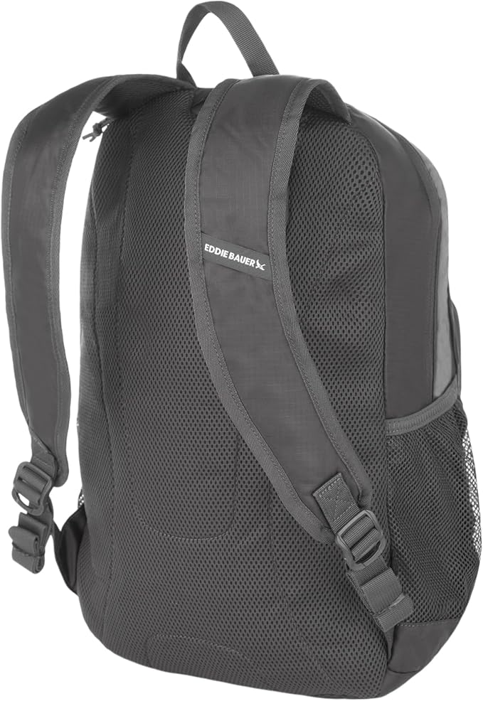 Eddie Bauer Stowaway Packable Backpack | Travel | Outdoor | Lightweight | Foldable | Durable | Ripstop Polyester | 30L - Dark Smoke