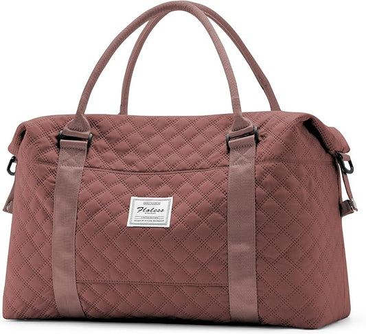 HYC00 Travel Duffel Bag,Carry-on Overnight Weekender Bags for Women,Sports Tote Gym Bag with Wet Pocket