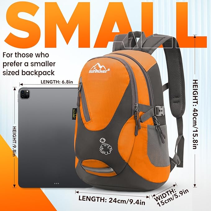 sunhiker Small Hiking Backpack Women Men 20L Lightweight Travel Backpack Daypack Casual Backpack For Cycling Outdoor Camping