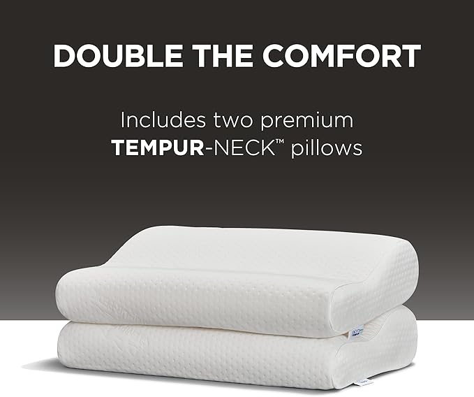 Tempur-Pedic TEMPUR-Ergo Neck Pillow, Medium Profile, White