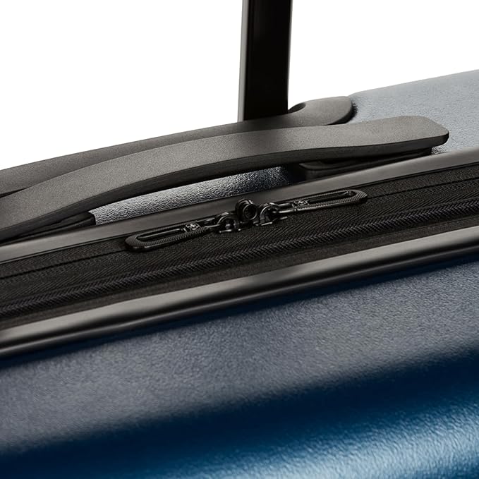 SwissGear 8020 Eclipse Hardside Expandable Luggage with Spinner Wheels, Navy, Checked-Medium 24-Inch