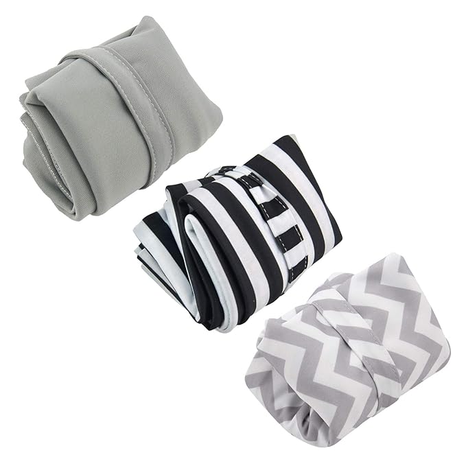 ALVA ALVABABY 3pcs Baby Cloth Diaper Wet Dry Bags Waterproof Reusable with Two Pockets Travel Beach Pool Daycare Soiled Baby Items Yoga Gym Bag for Swimsuits or Wet Clothes M Size 3L-ZM01
