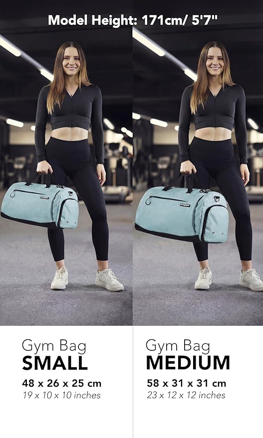 Fitgriff® Gym Bag for Men & Women with Shoe & Wet Compartment - Duffle Bag for Travel, Sports, Fitness & Workout