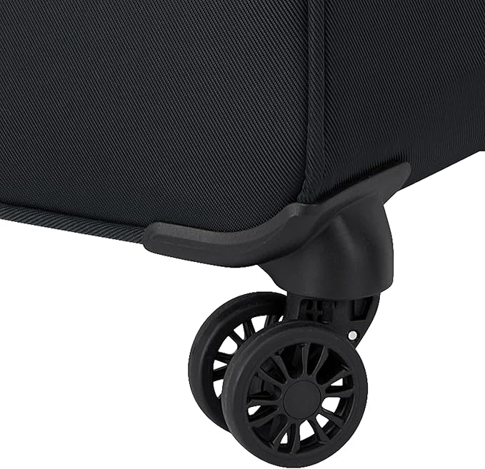 DELSEY PARIS Sky Max 2.0 Softside Expandable Luggage with Spinner Wheels, Black, 2-Piece Set (21/24)