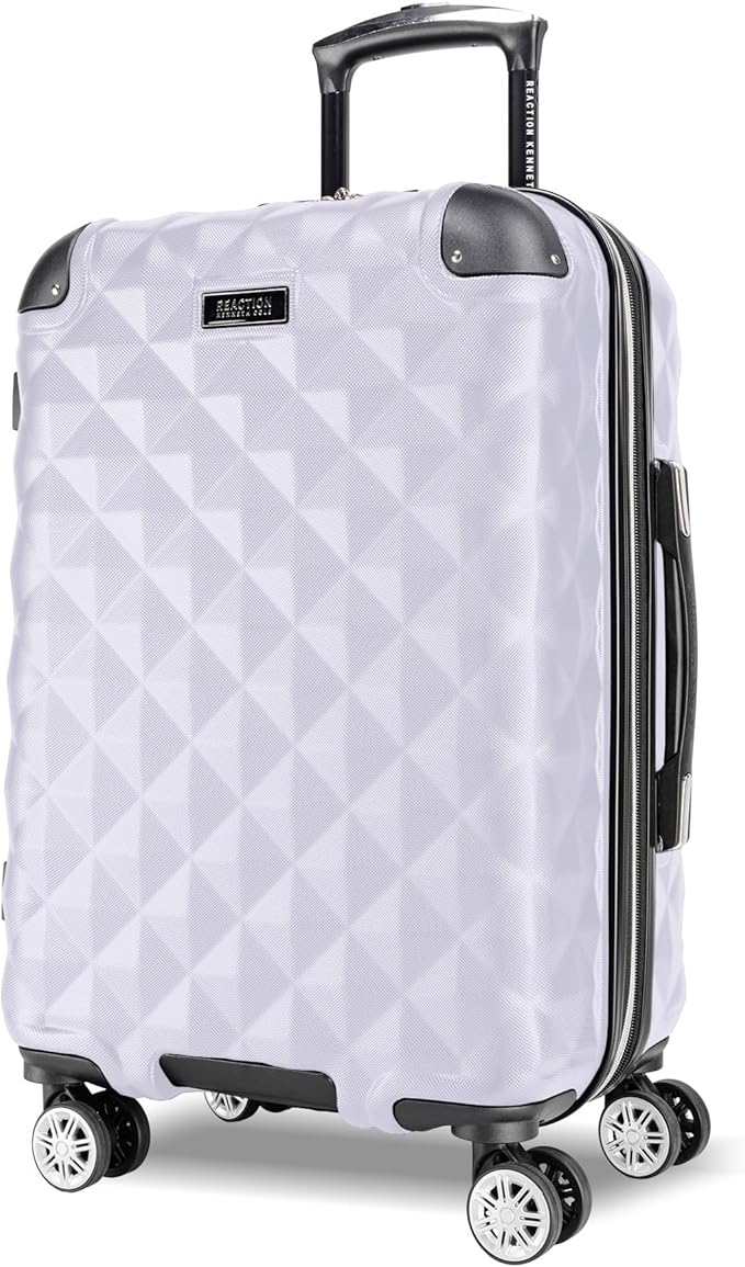 Kenneth Cole REACTION Diamond Tower Collection Lightweight Hardside Expandable 8-Wheel Spinner Travel Luggage, Lavender, 2-Piece Set (20" & 28")