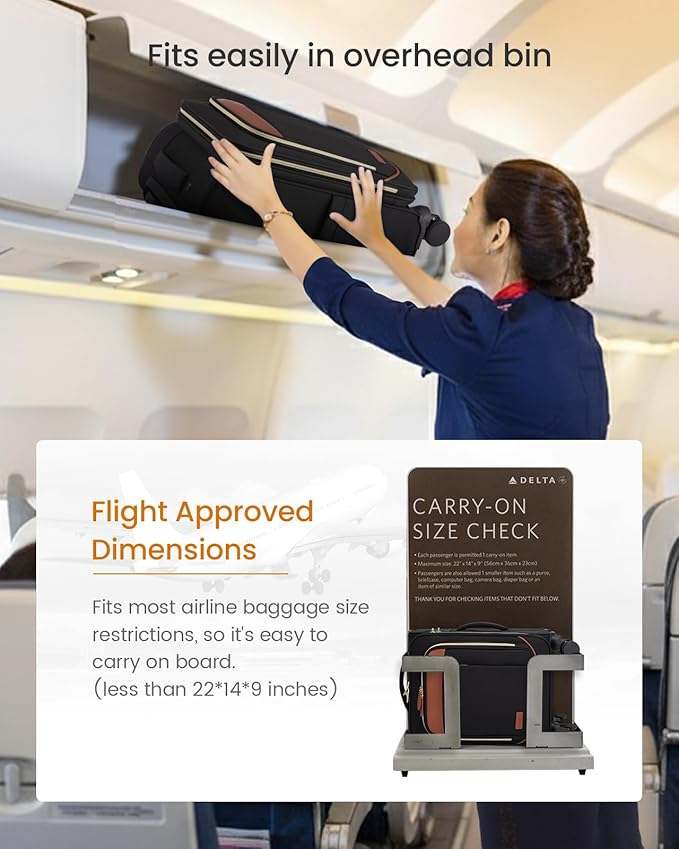 LOVEVOOK 4 Pcs Carry On Luggage 22x14x9 Airline Approved 20 Inch Underseat Carry on Suitcase for Women Men Softside Travel Luggage with Spinner Wheels and TSA Lock