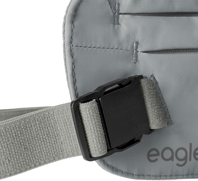 Eagle Creek Undercover RFID Money Belt – Slim Travel Waist Pouch with RFID Blocking – Secure Passport, Cards & Cash – Adjustable Strap – Lightweight & Discreet – Storm Grey