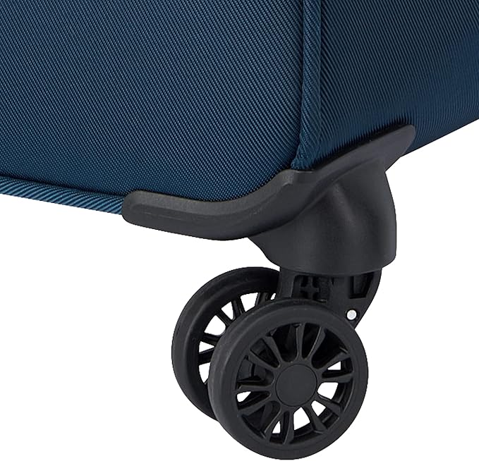 DELSEY PARIS Sky Max 2.0 Softside Expandable Luggage with Spinner Wheels, Blue, 2-Piece Set (21/24)