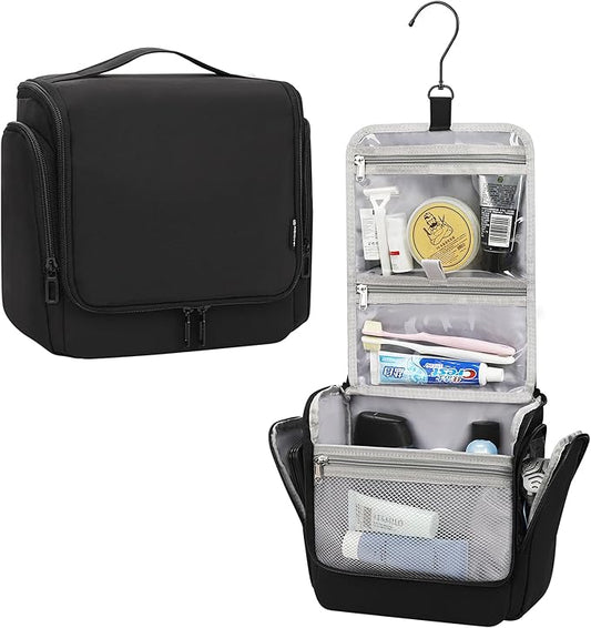 Relavel Hanging Toiletry Bag for Men and Women, Travel Toiletries Bag Water-resistant Large Makeup Cosmetic Organizer Storage, Shaving Dopp Kit Shower Bathroom Hygiene Bags, Carry-on Travel Essentials