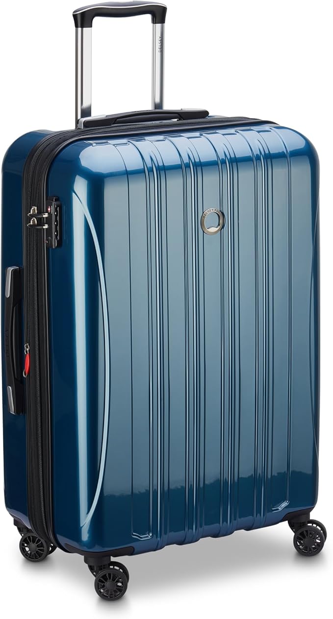 DELSEY PARIS Helium Aero Hardside Expandable Luggage with Spinner Wheels, Teal, 3-Piece Set (21/24/28)