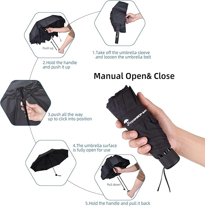 SY COMPACT Travel Umbrella - Lightweight Portable Mini Compact umbrellas-Factory outlet shop