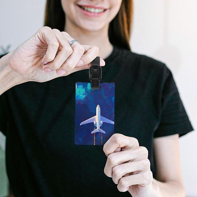 50 PCS Sublimation Luggage tag Blanks Travel Bag Tags with Strap Double Sided MDF Suitcase Label Tag for DIY Heat Transfer
