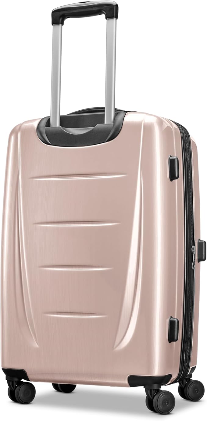 Samsonite Winfield 2 Hardside Expandable Luggage with Spinner Wheels, Artic Pink, Checked-Medium 24-Inch