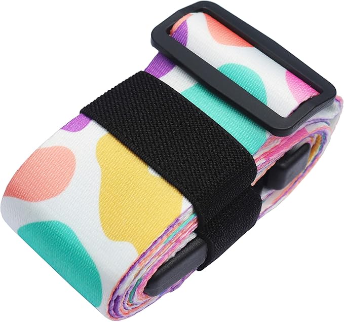 Luggage Straps for Suitcases TSA Approved Easy Pack Organized Suitcase Strap, Luggage Strap, Luggage Belt Strap, Bag Straps for Luggage. Buckle Straps Travel Accessories (Cow Printing)