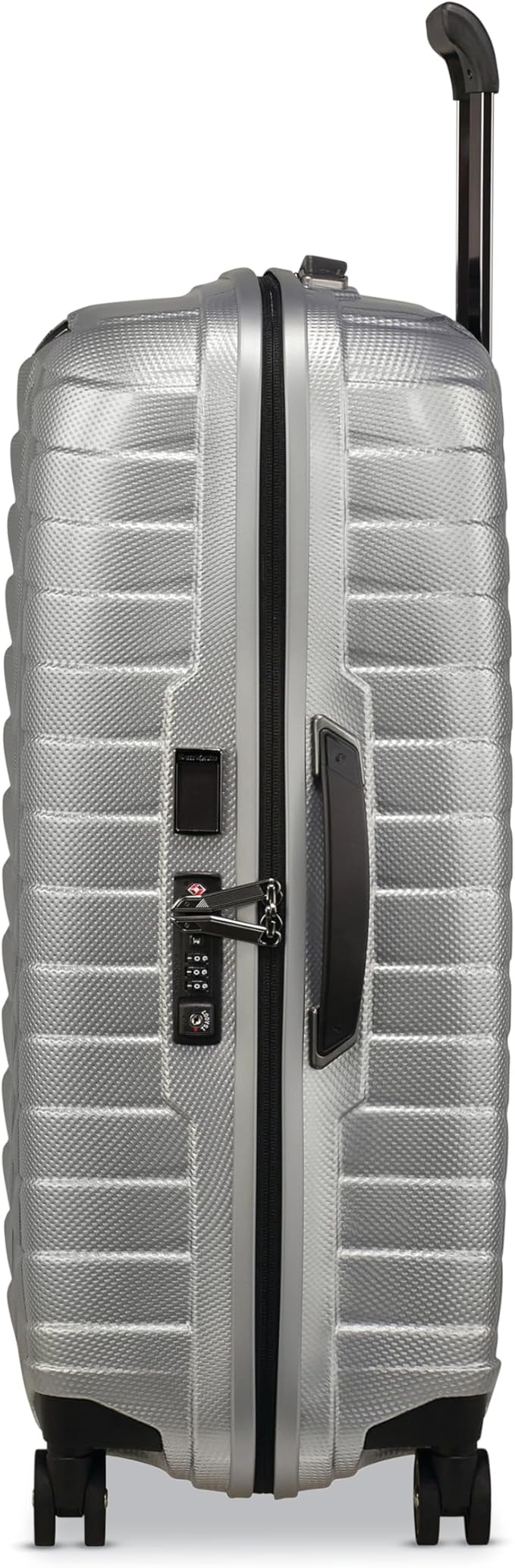 Samsonite Proxis Medium Hardside Luggage with Dual Spinner Wheels - Innovative Roxkin™ Lightweight Shell With Ultimate Durability- Includes TSA Lock, Ergonomic Telescoping Handle - Silver
