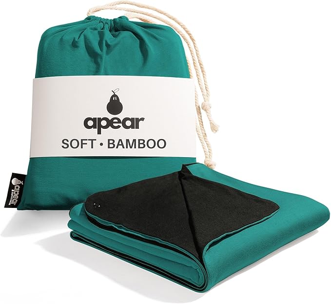 16-in-1 Compact Travel Blanket with Bag – Reversible, Ultra Soft Bamboo Airplane Blanket with Hidden Pocket – Packable for Flights & Travel Essentials (Semi-Weighted, Double Layer)