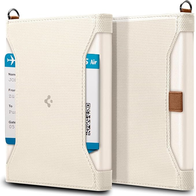 Spigen Life for Passport Card Cover Holder with RFID Blocking Technology Wallet Travel Documents Organizer Protector Accessories, SIM Card Pin Included