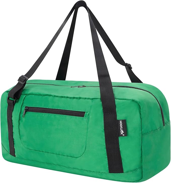 HOLYLUCK Foldable Travel Duffel Bag For Women & Men Luggage Great for Gym - Kelly green