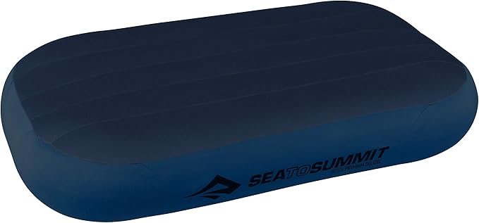 Sea to Summit Aeros Premium Inflatable Travel Pillow, Deluxe, Navy Blue