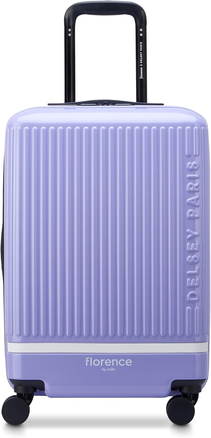 florence by mills Spin Me Away Hardside Expandable Luggage with Spinner Wheels, Lavender, Carry-On 20 Inch