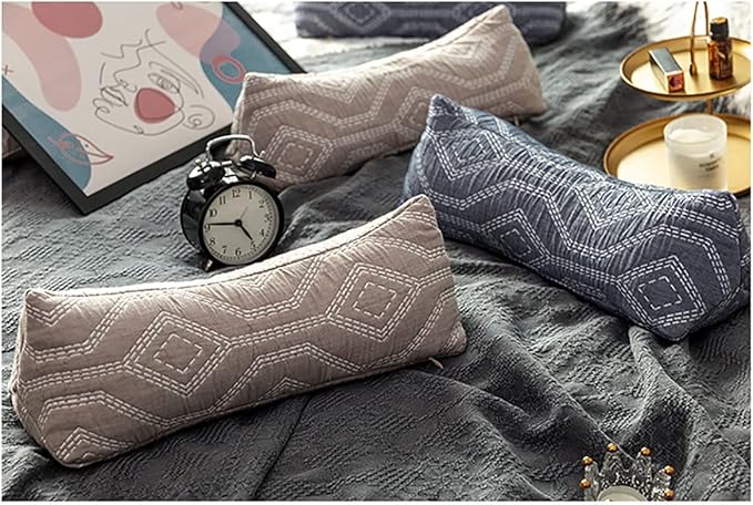 Neck & Cervical Pillows, Buckwheat Pillow Cervical Neck Roll Pillow Buckwheat Hulls Filling Cooling Round Pillows Lunch Break Buckwheat Pillow Office Waist Support Organic Buckwheat Pillow ( Color : B