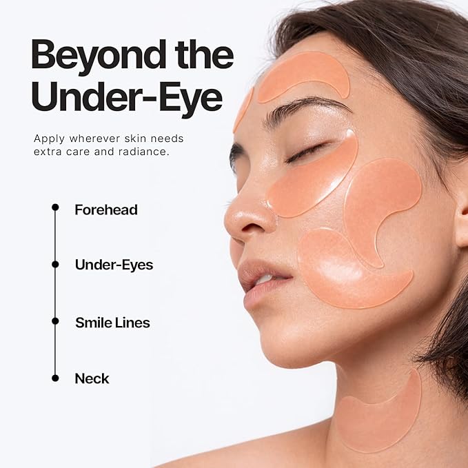 Enaskin Naturals PDRN Under Eye Patches for Dark Circles & Puffiness - Korean Skin Care Hydrogel Eye Mask with Salmon DNA, Peptide, Retinol & Caffeine for Bags & Anti Aging & Smile Line - 30 Pairs