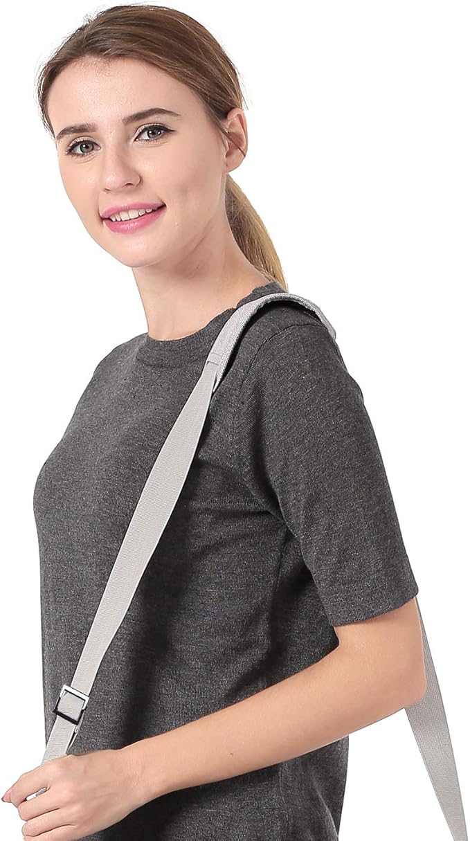 MOSISO 56 inch Shoulder Strap, Adjustable Thick Soft Universal Replacement Non-Slip Fit Padded with Metal Swivel Hooks for Laptop Shoulder Bag/Laptop Messenger Bag/Crossbody Bag, Gray