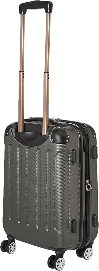 Rockland London Hardside Spinner Wheel Luggage, Grey, Carry-On 20-Inch
