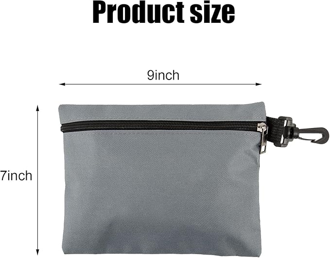 3 Pack Small Zipper Tool Pouch Utility Multipurpose Storage Organizer Durable 600D Oxford Waterproof Tool Bag with Carabiner Clip for Tools Stationary Pencil Case Pencil Bag