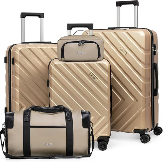 Luggage Sets 5 Piece,Suitcases with Wheels, Hard Case Luggage with Detachable Spinner Wheels,Carry On Luggage Set (5 Piece Sets (20"/24"/28"/DB/TB))