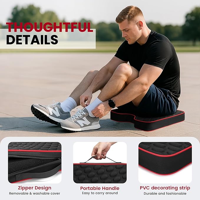 Stadium Seat Cushions - Portable Bleacher Cushions with 2.5" Extra Thick High-Density Foam and Massage Dots, Fashion Outdoor Seat Cushions for Sports Events, Travel, Camping, Chairs - 3 Pack