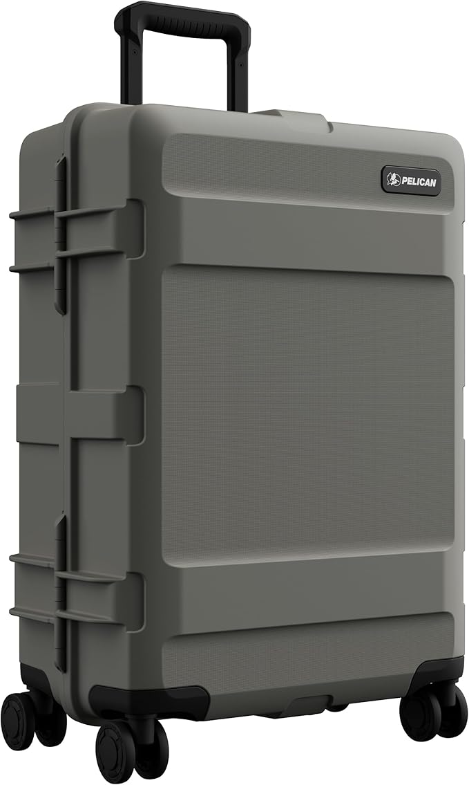 Pelican ATX Luggage Hard Case Luggage with Wheels - Waterproof Hardshell - Medium Size (25 Inch) Check-In Suitcase (Charcoal)