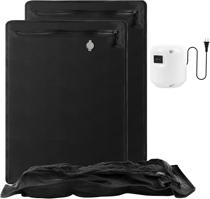 2PC Professional Vacuum Bags for Travel with 55W Super Power Electric Pump, Dobaly IP67 Reusable Vacuum Compression Bags for Suitcases and Backpack Space Saver Vacuum Bags Durable(2 Medium+Pump)